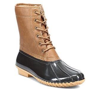 JBU | Women's Brown Waterproof Rain Duck Boots